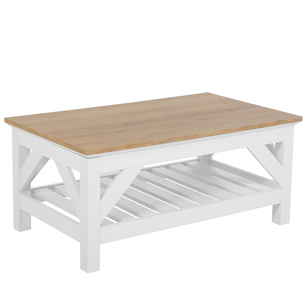 Coffee Table SAVANNAH Brown/ White