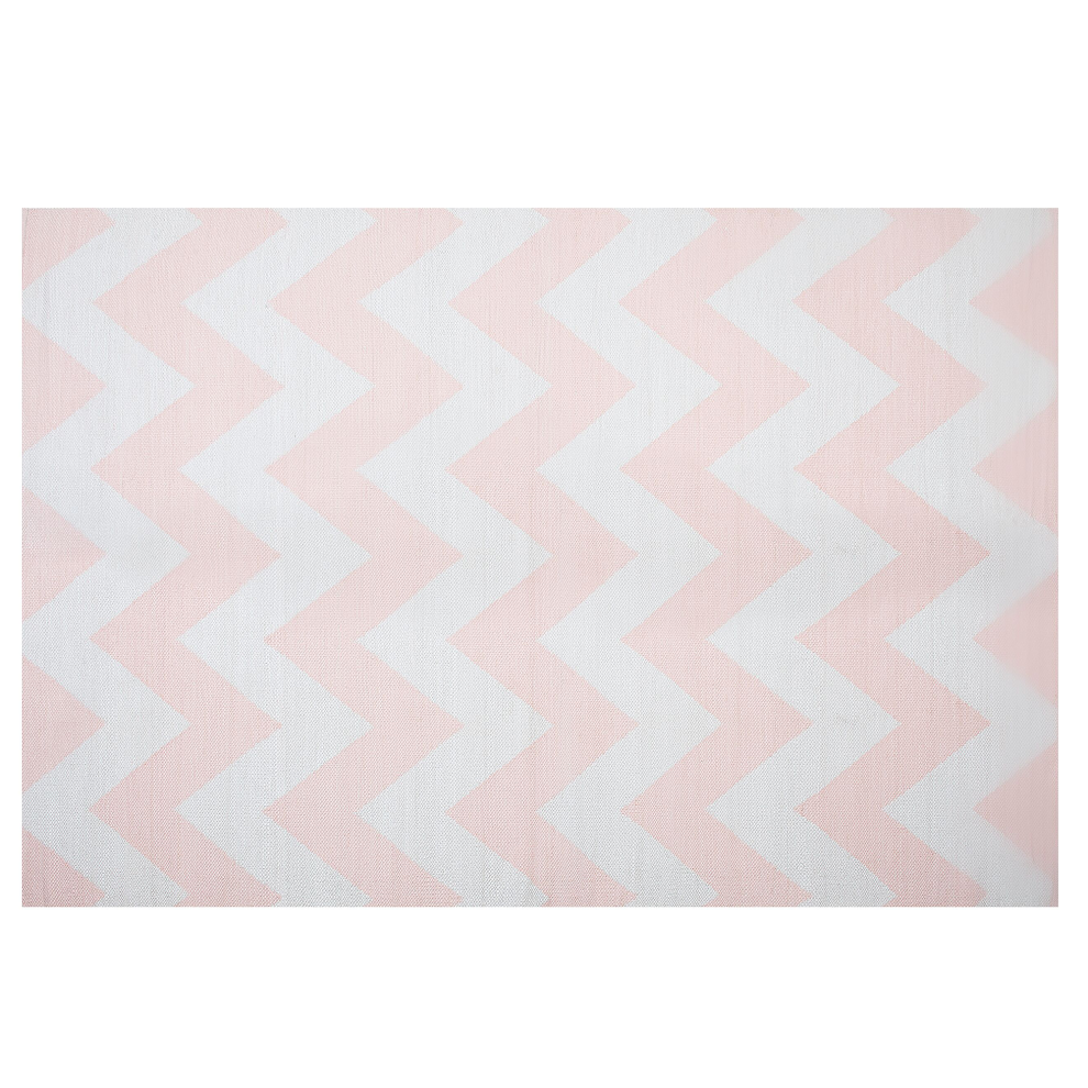 Area Rug 140 x 200 cm Pink and White KONARLI
