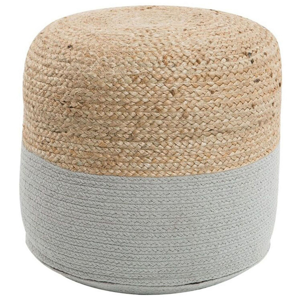 Pouffe DALAMA Jute Light Grey 46 cm 46 cm 48 cm