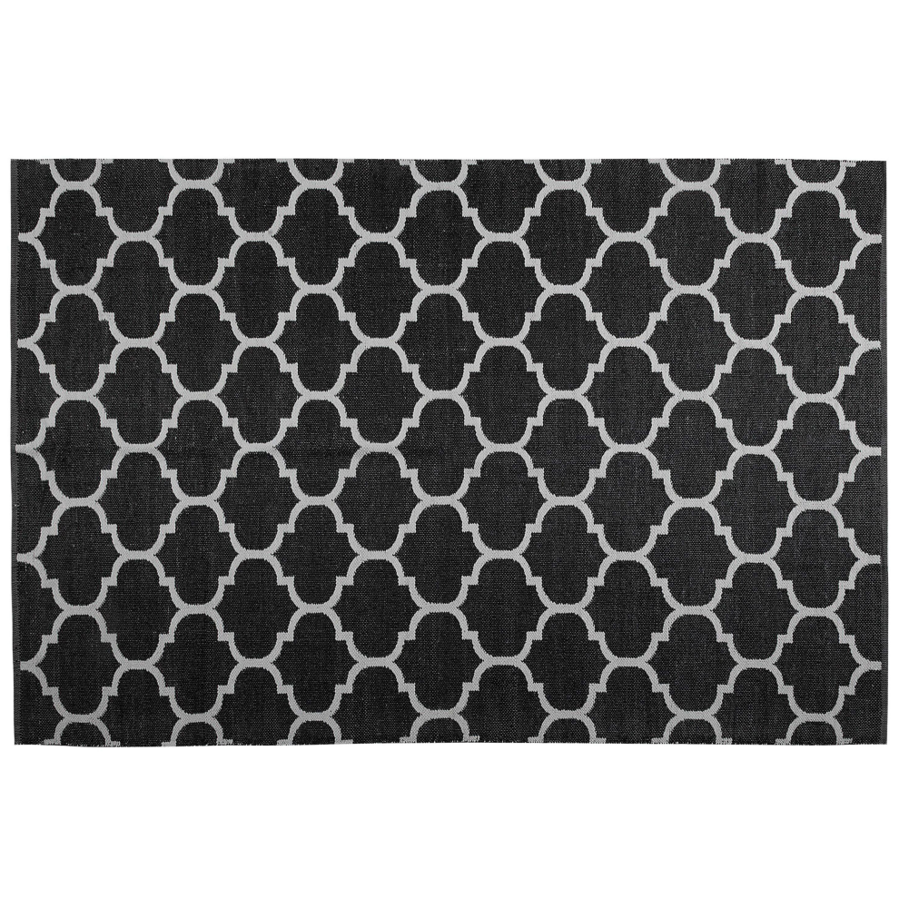 Outdoor Rug ALADANA Black/ White 160 x 230 cm Reversible