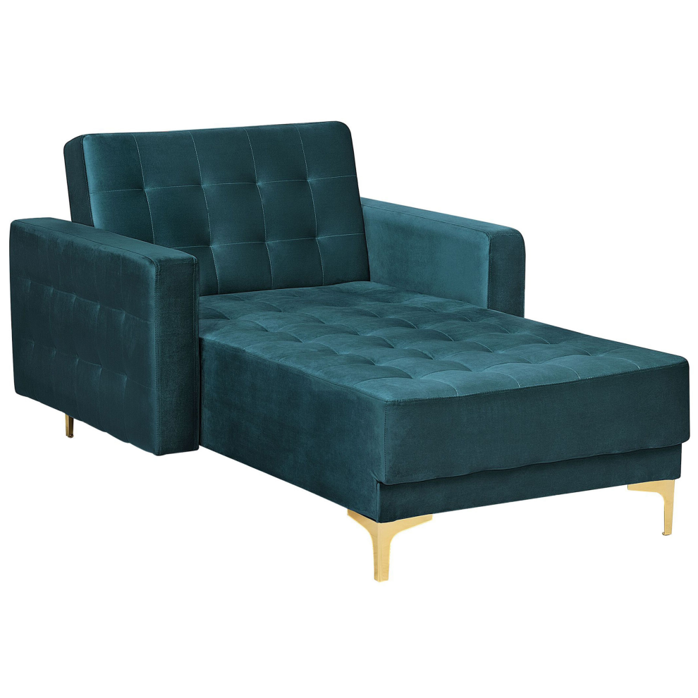 Chaise Longue ABERDEEN Velvet Teal