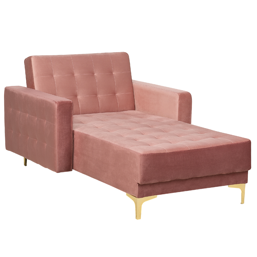 Chaise Longue ABERDEEN Velvet Pink