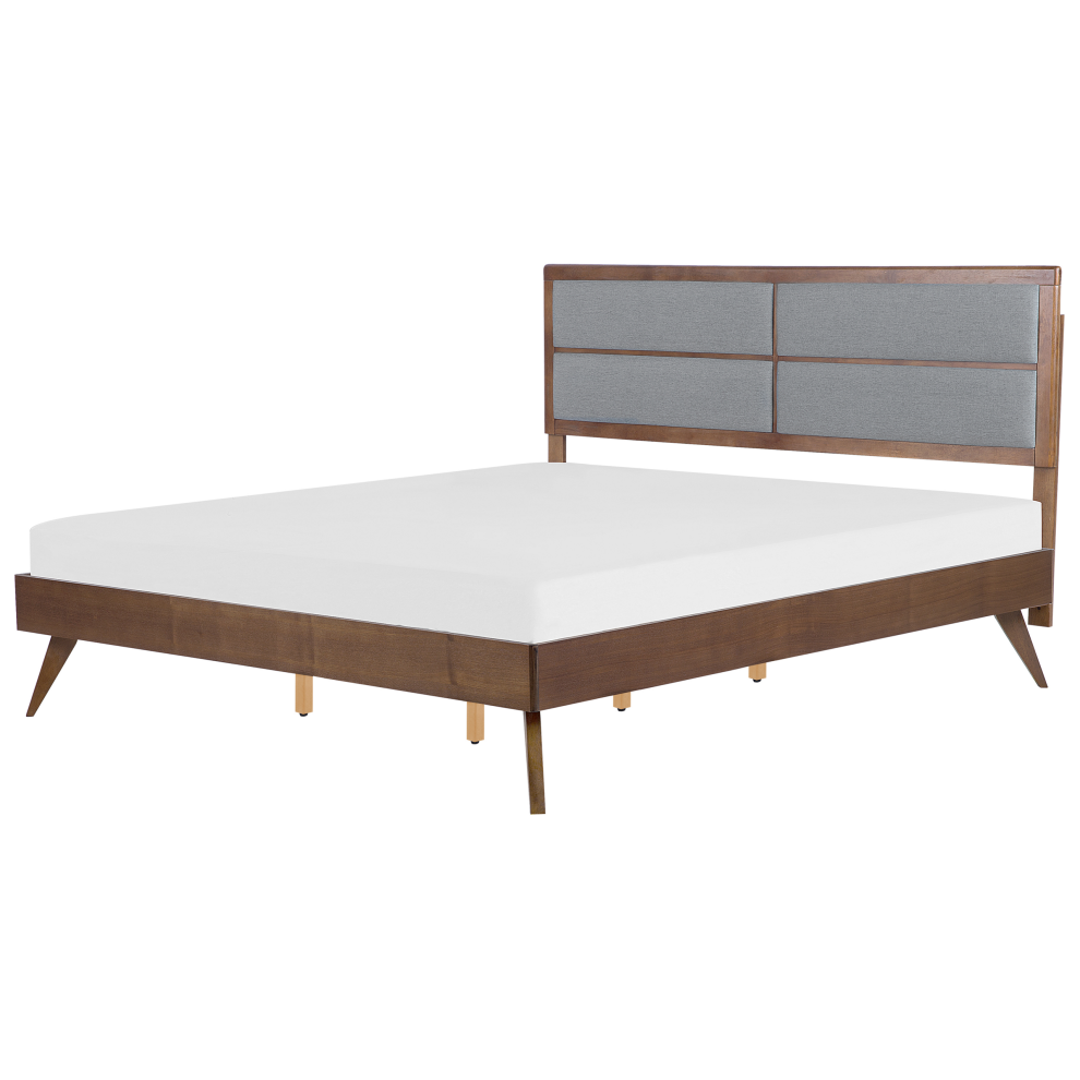 Bed POISSY 180 x 200 cm (EU Super King) Dark Ash Wood