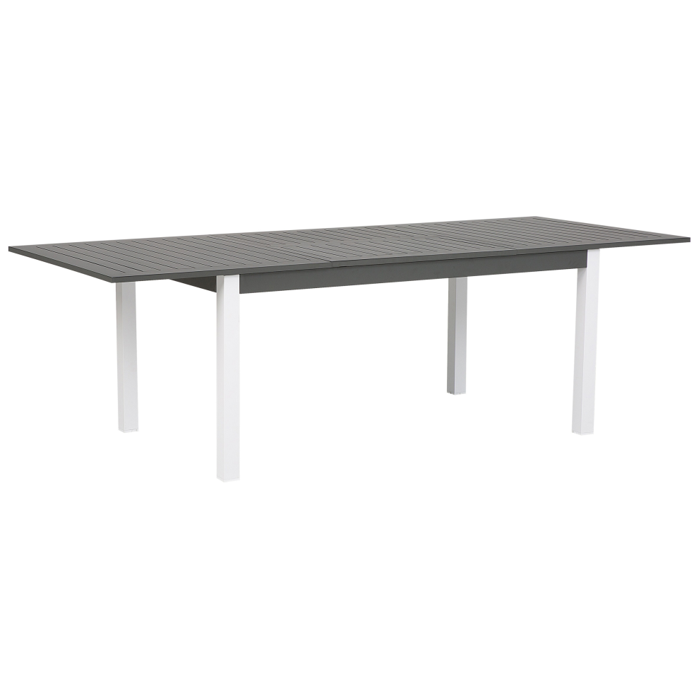 Extending Garden Dining Table PANCOLE 168/248 cm 100 cm Metal Grey