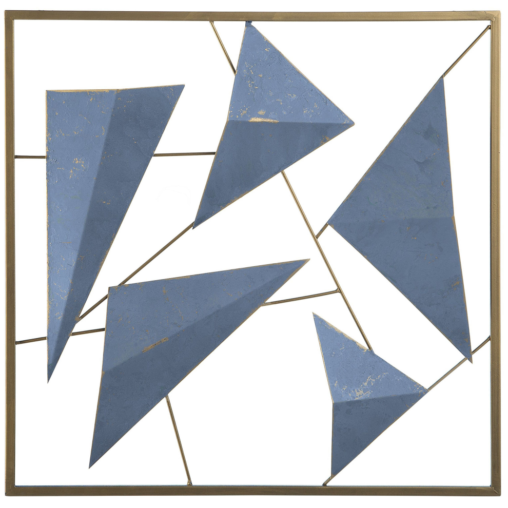 Wall Decor ZINC Metal 50 cm Blue