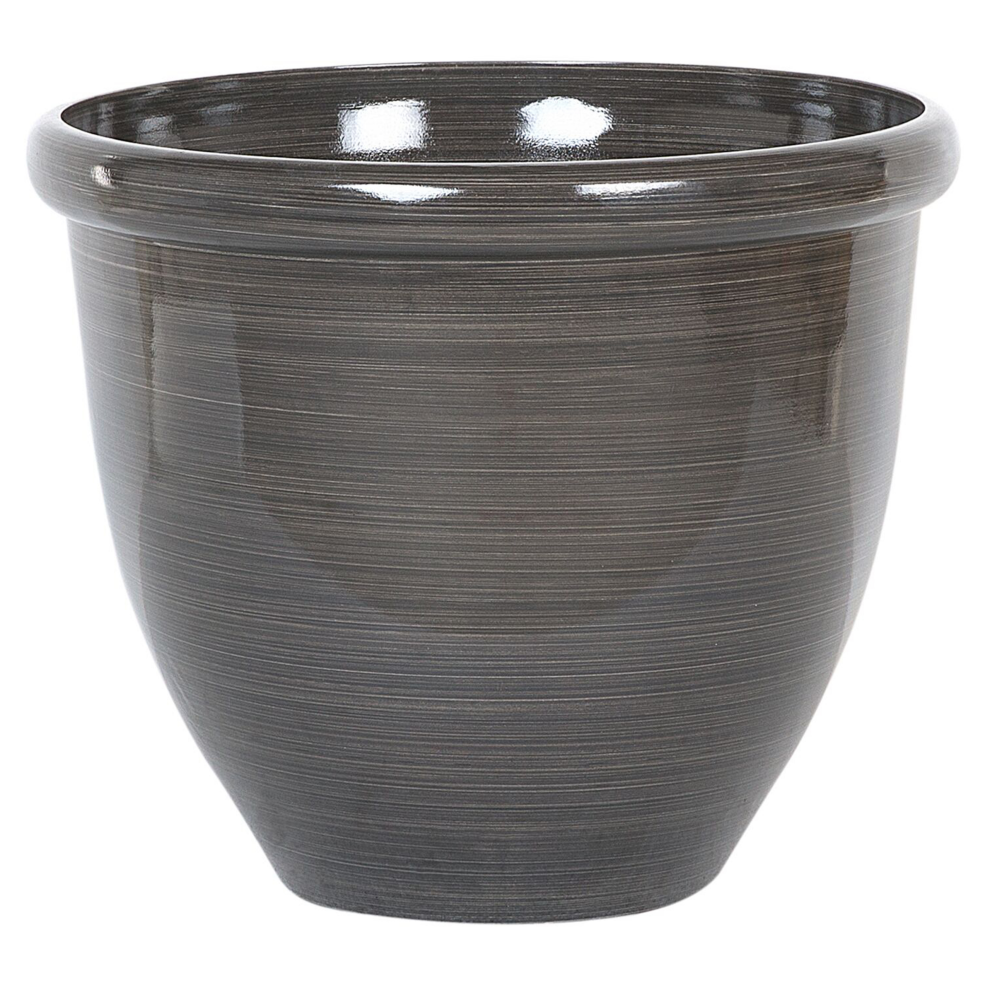 Plant Pot TESALIA Stone 44 cm Brown