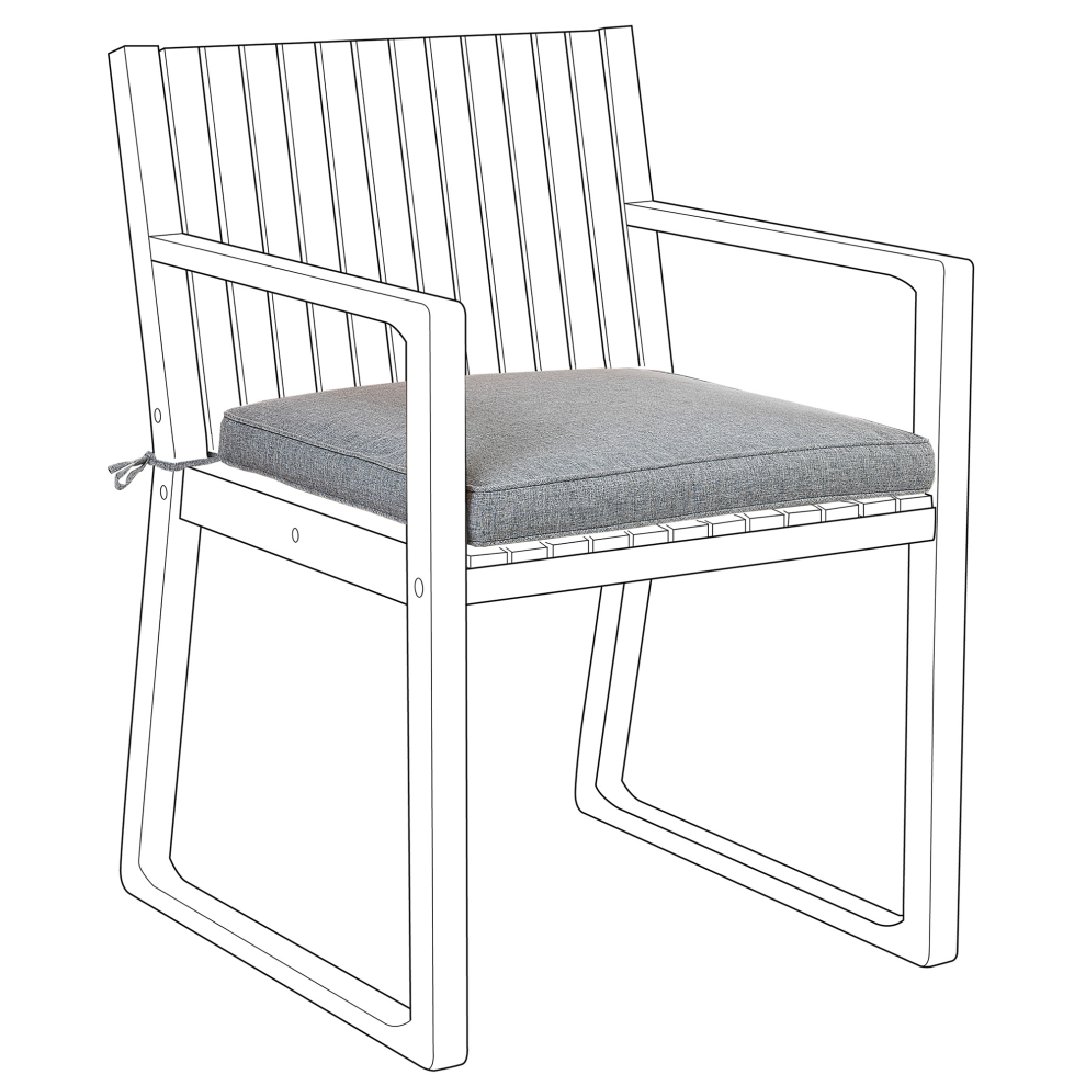 Garden Chair Cushion SASSARI 46 x 46 cm Grey