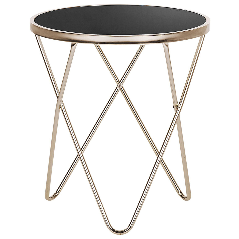 Side Table Black with Gold MERIDIAN II