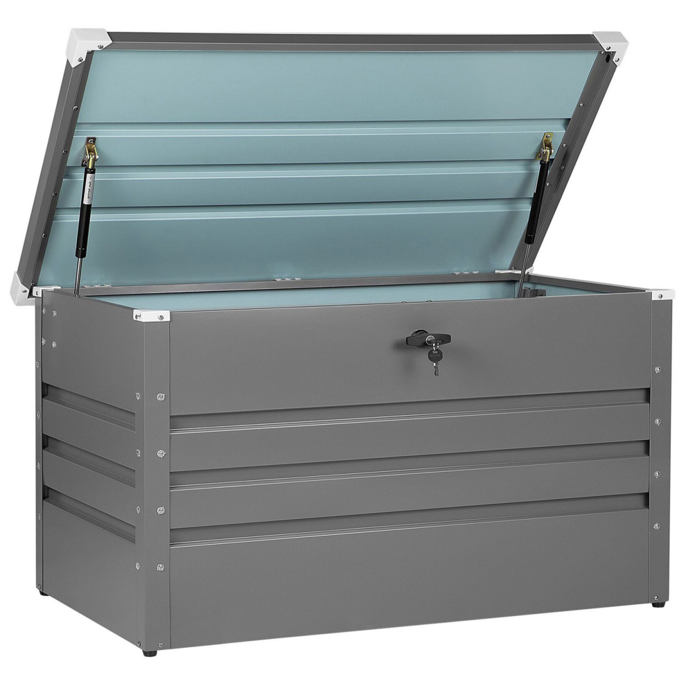 Storage Box CEBROSA Metal 132 cm 62 cm Grey