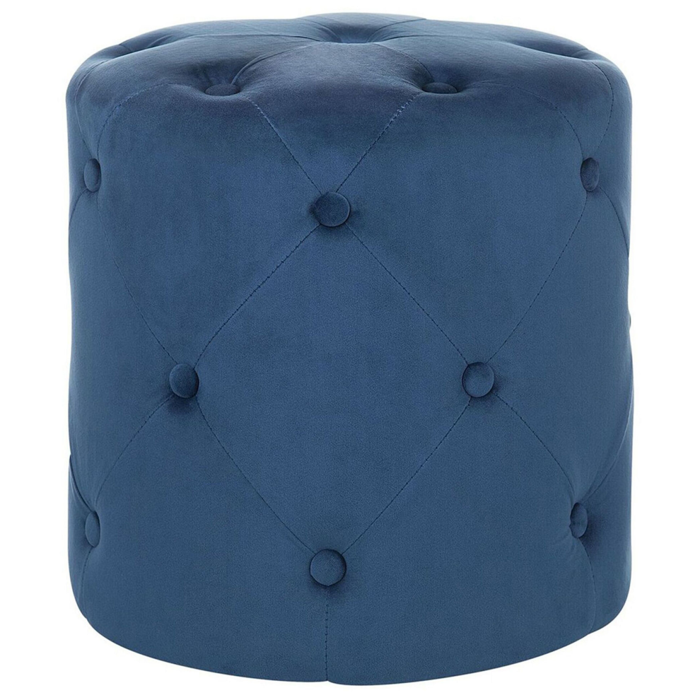 Velvet Pouffe Dark Blue COROLLA