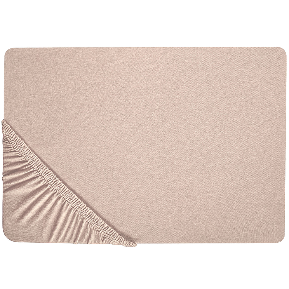 Fitted Sheet HOFUF Cotton 160 x 200 cm Beige