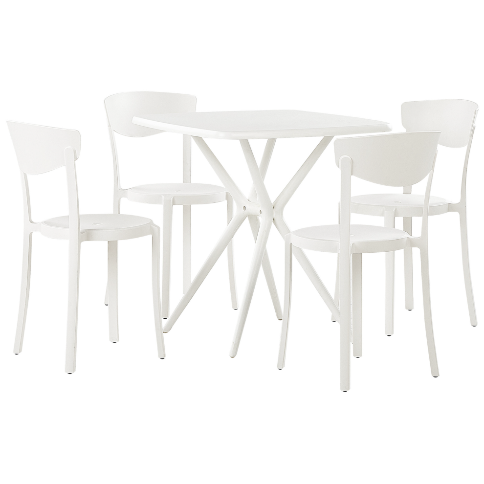 Outdoor Dining Set for 4 SERSALE/VIESTE White