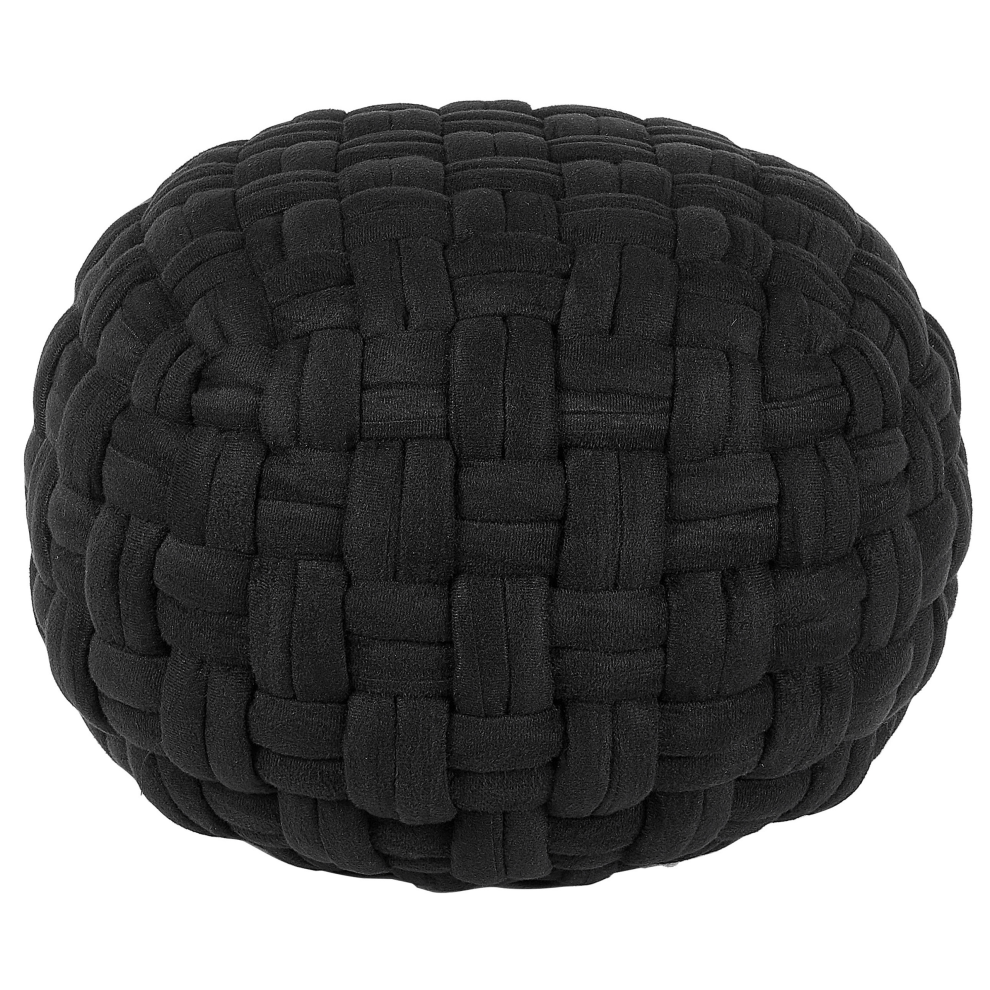 Pouffe HOPA Velvet Black 45 cm 45 cm 35 cm
