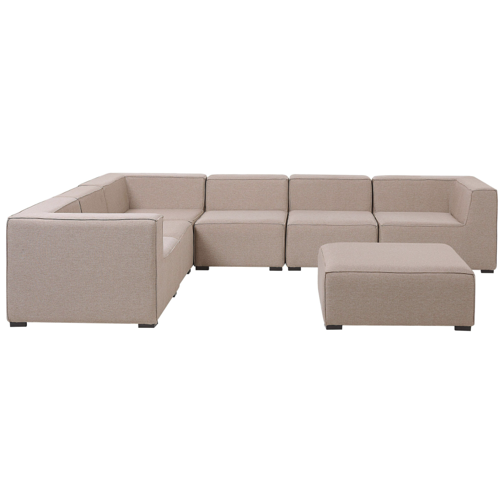 Corner Sofa With Ottoman AREZZO Beige