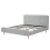 Beliani Bed Fabric RENNES 180 x 200 cm (EU Super King) Light Grey 4