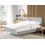 Beliani Bed Fabric RENNES 180 x 200 cm (EU Super King) Light Grey 2