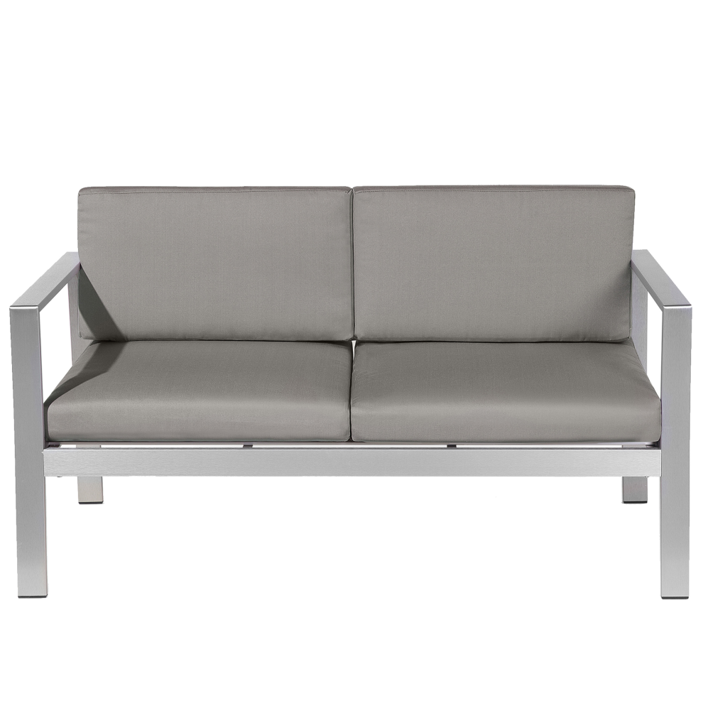 Garden Sofa 2 Seater SALERNO Metal Dark Grey