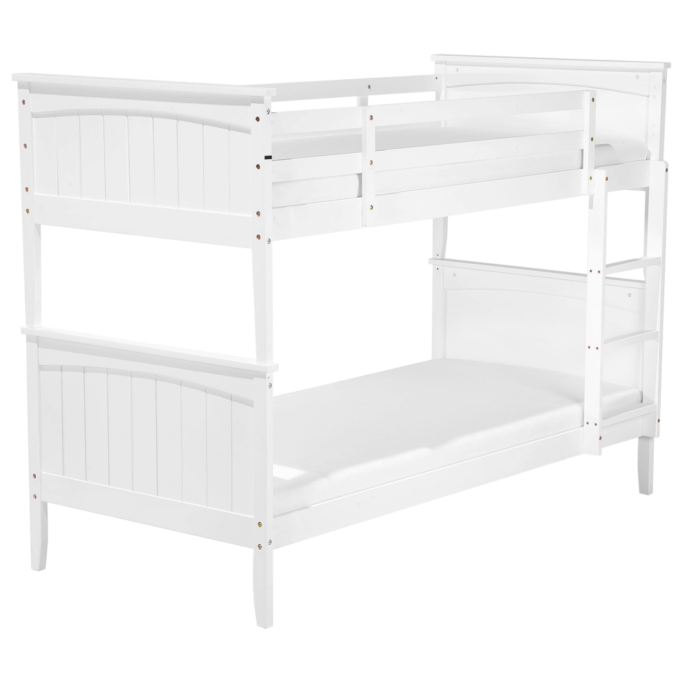 Bunk Bed Pine Wood ALBON 90 x 200 cm (EU Single) White
