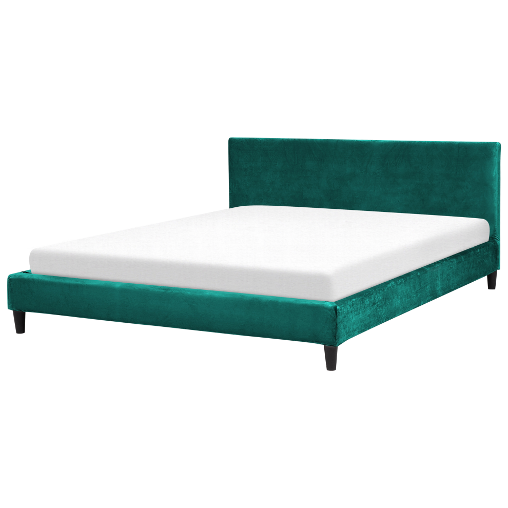 Bed Velvet FITOU 180 x 200 cm (EU Super King) Dark Green