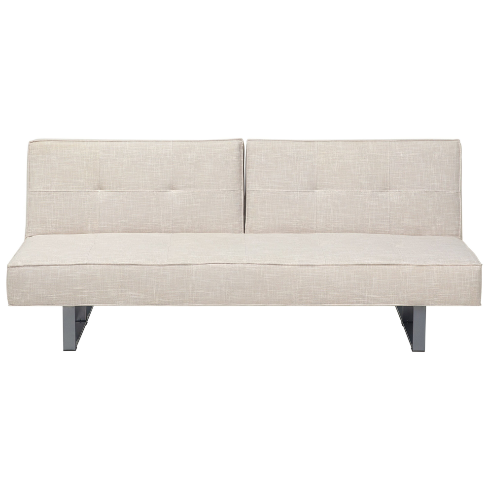 Fabric Sofa Bed Beige DUBLIN