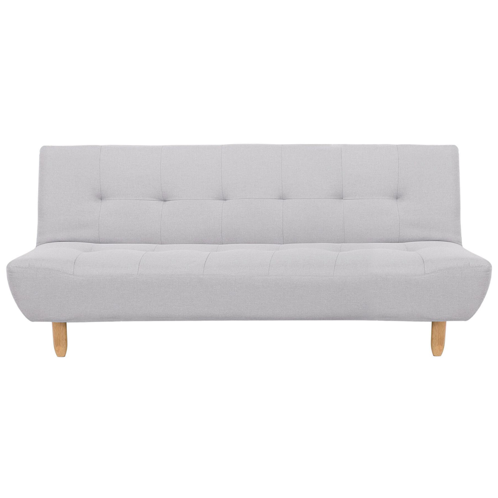 Sofa Bed ALSTEN Fabric Light Grey 3 Seater