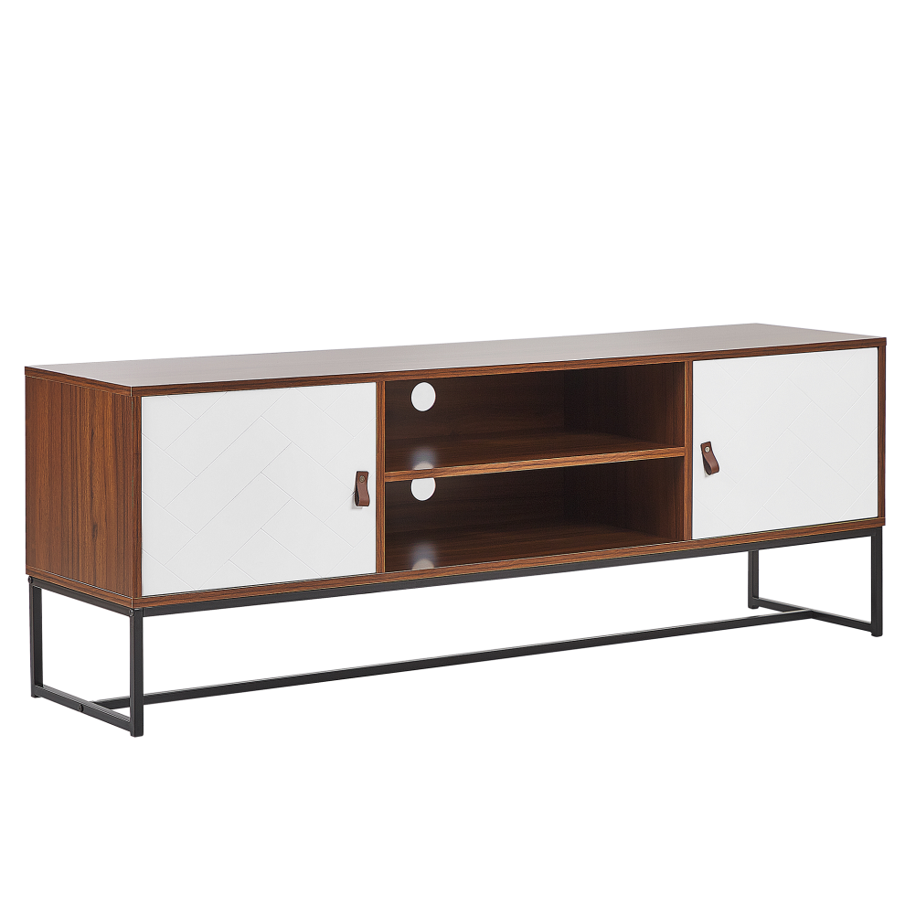 TV Stand NUEVA Dark Brown/ White