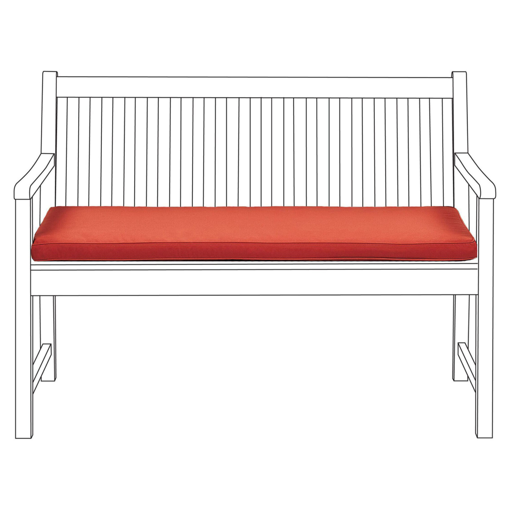 Bench Seat Pad Cushion VIVARA 112 x 54 cm Dark Red