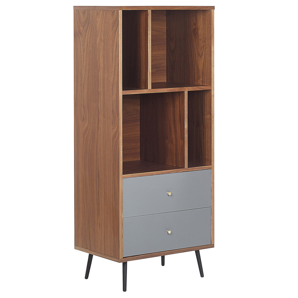 Bookcase RICHMOND 139 cm Dark Walnut
