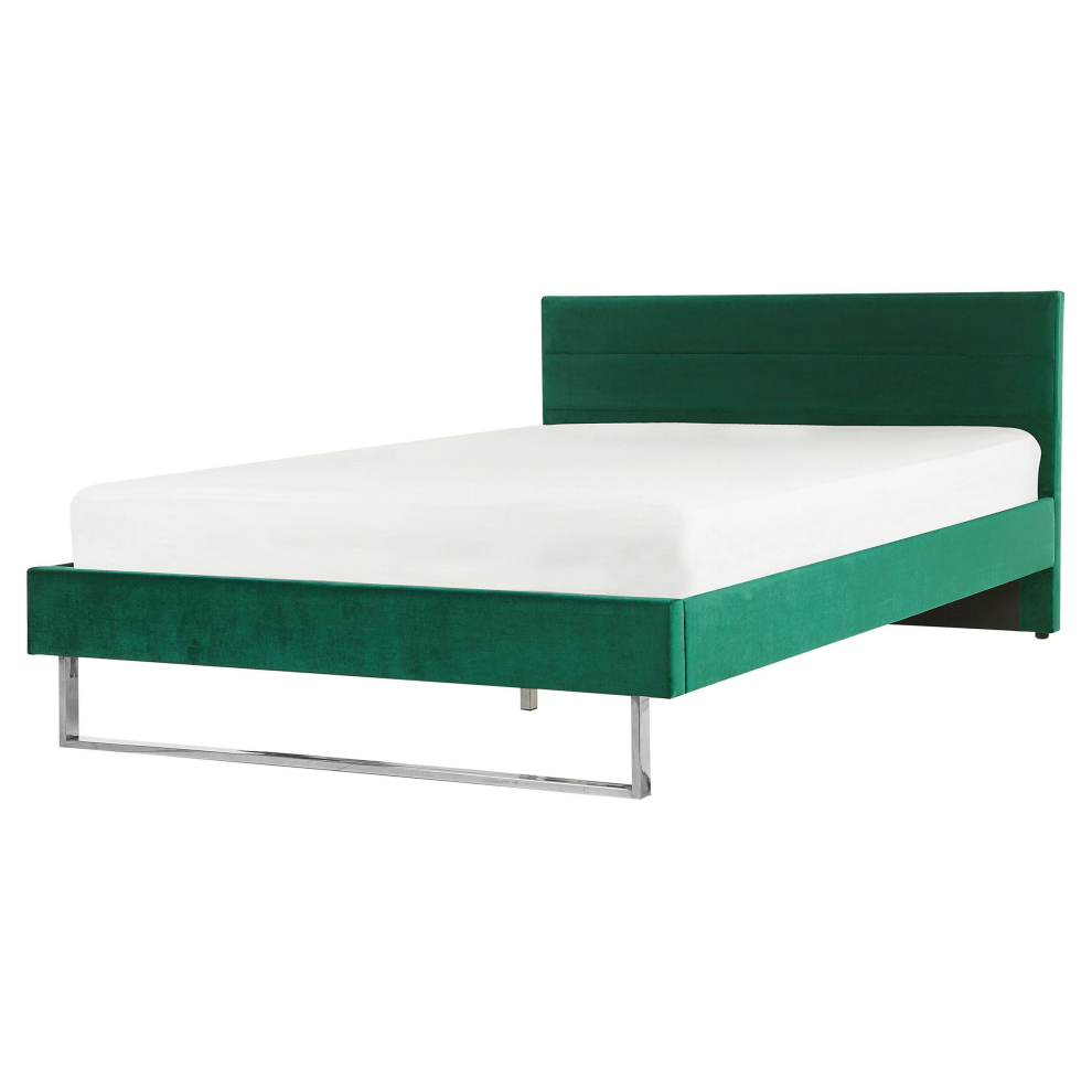 Bed Velvet BELLOU 160 x 200 cm (EU King Size) Green