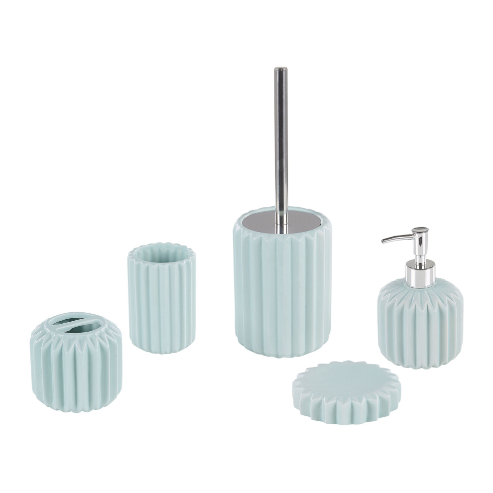 5-Piece Bathroom Accessories Set GORBEA Ceramic Blue