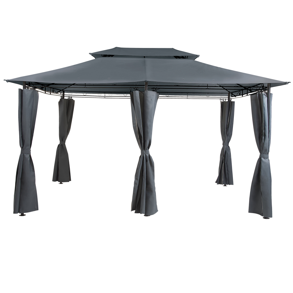 Gazebo COLOS Metal 400 cm 300 cm Graphite Grey