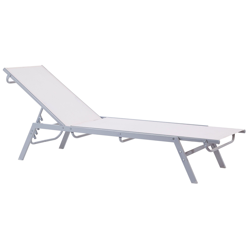 Sun Lounger NOLI Reclining Metal White