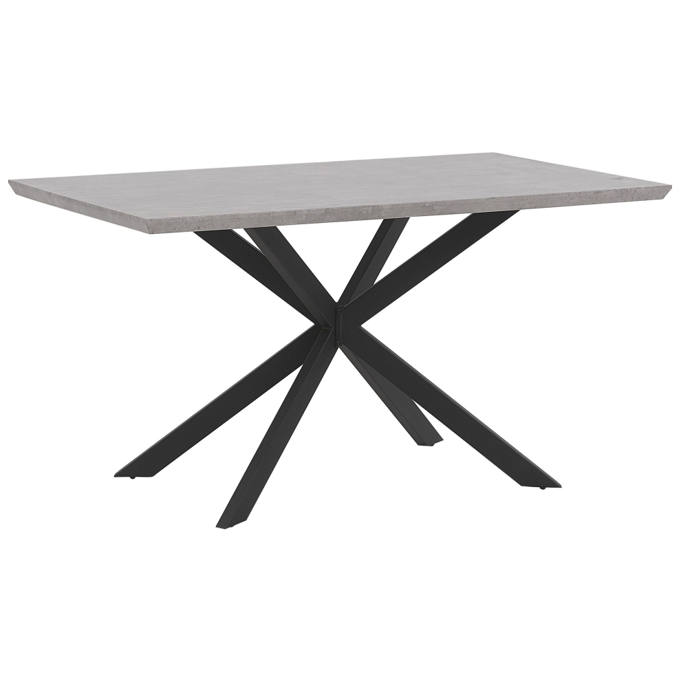 Dining Table SPECTRA Grey Concrete Effect 140 cm 80 cm