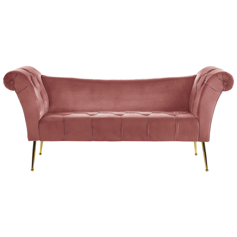 Chaise Longue NANTILLY Velvet Pink