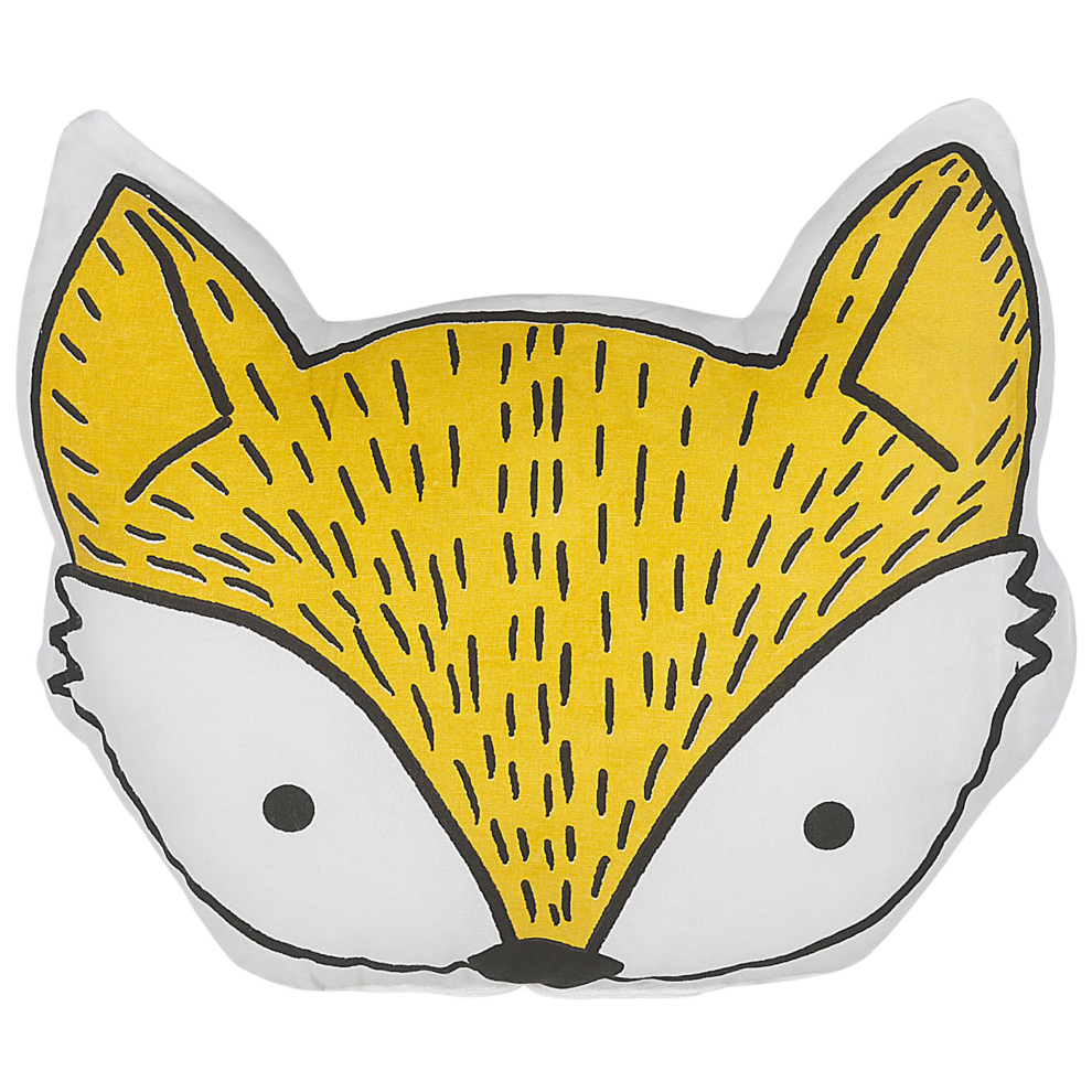 Throw Cushion VADODARA Cotton 50 x 40 cm Yellow Fox