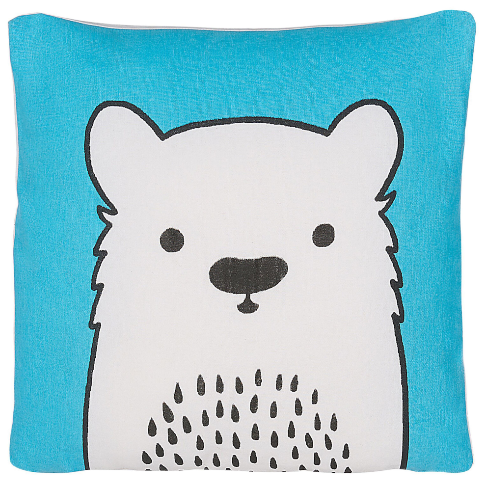 Throw Cushion WARANASI Cotton 45 x 45 cm Blue