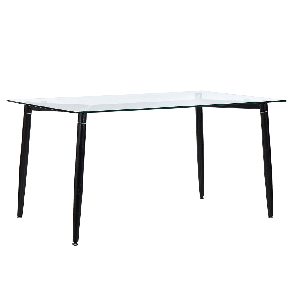 Dining Table TOTHAM Black 150 cm 90 cm Tempered Glass