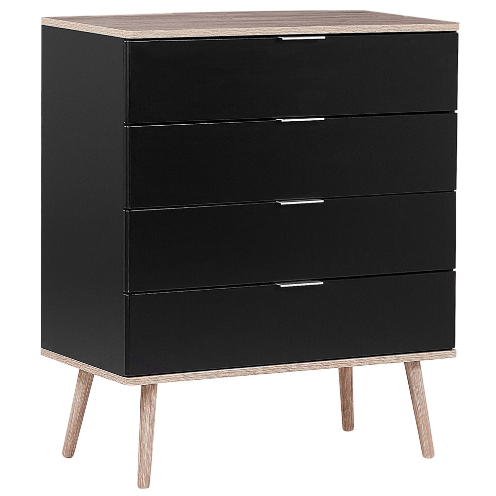 4 Drawer Chest WALPI Black