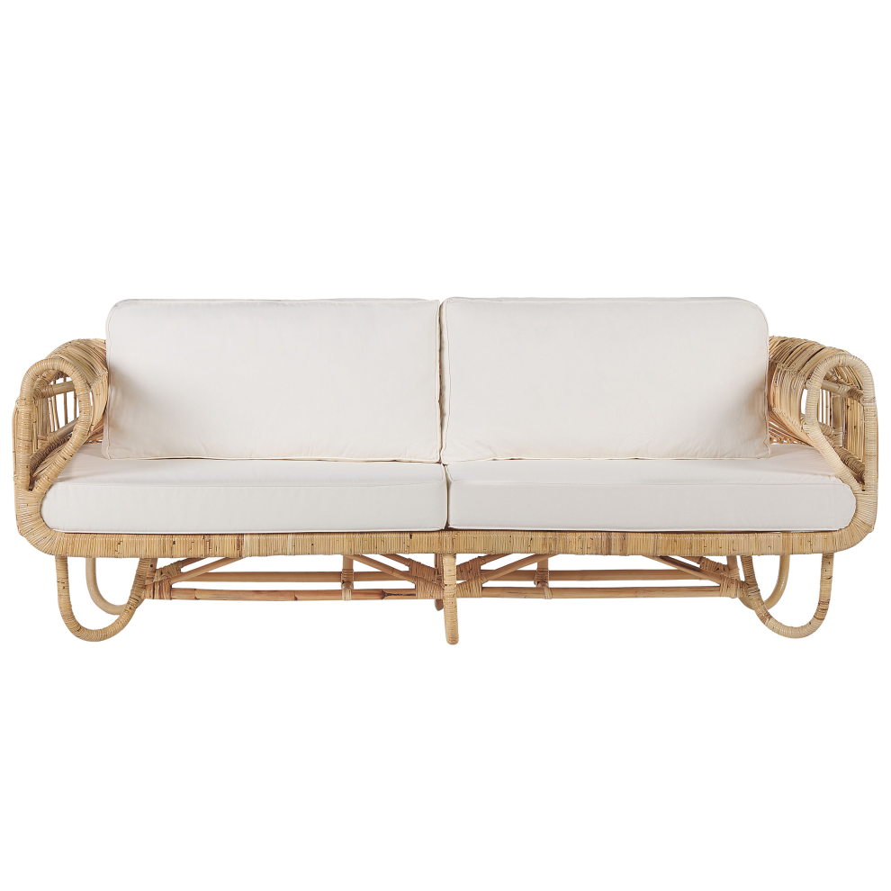 Garden Sofa 2 Seater DOLCEDO Rattan Beige