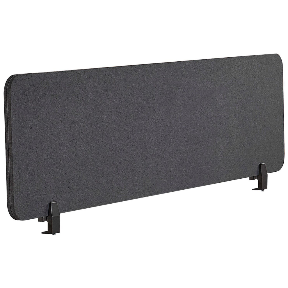Desk Screen 160 x 40 cm Dark Grey WALLY