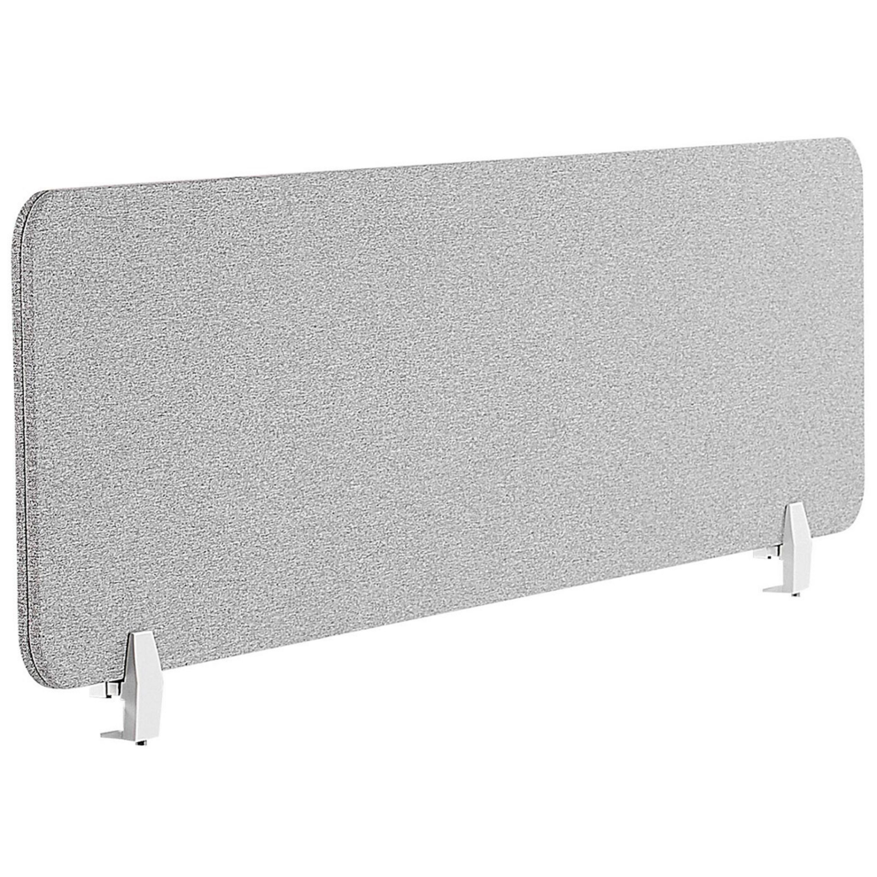 Desk Screen 130 x 40 cm Light Grey WALLY