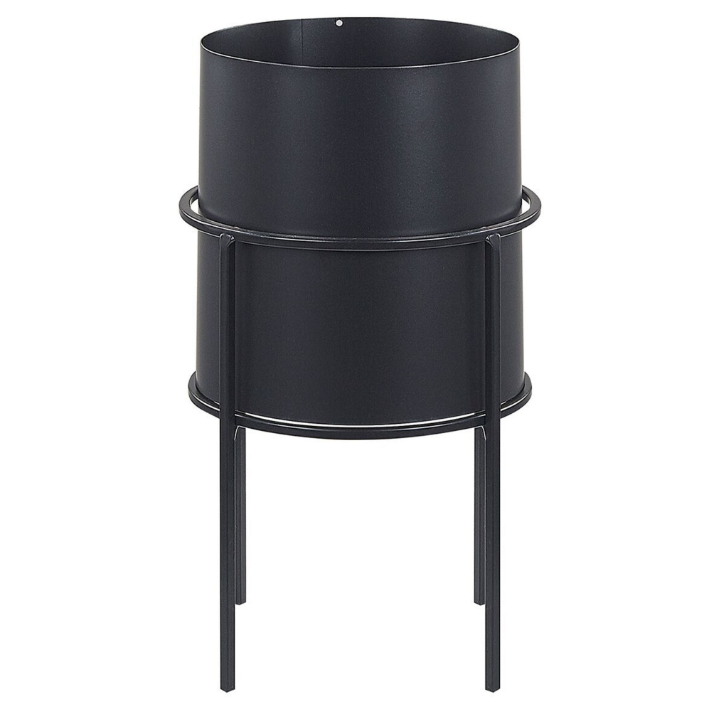 Elevated Plant Pot MILEA Metal 16 cm Black
