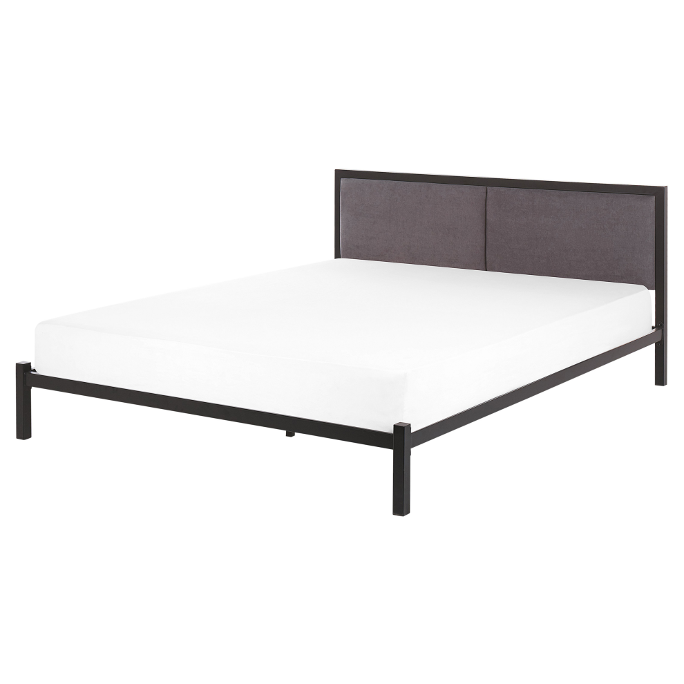 Bed Metal CLAMART 160 x 200 cm (EU King Size) Grey