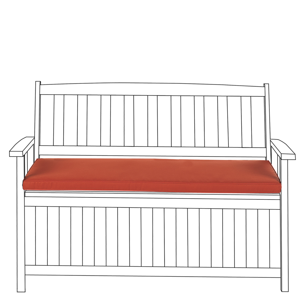 Bench Seat Pad Cushion SOVANA 45 x 110 cm Dark Red