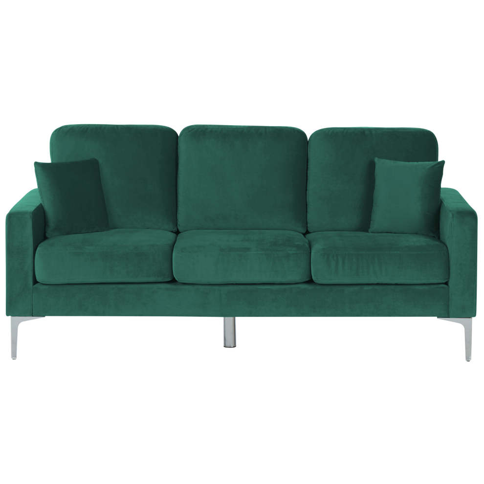 Sofa GAVLE Velvet Emerald Green 3 Seater