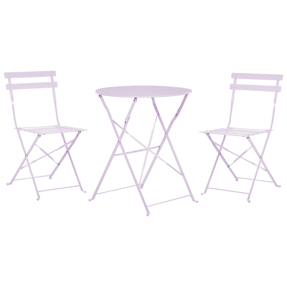 Bistro Set Folding FIORI Metal Violet