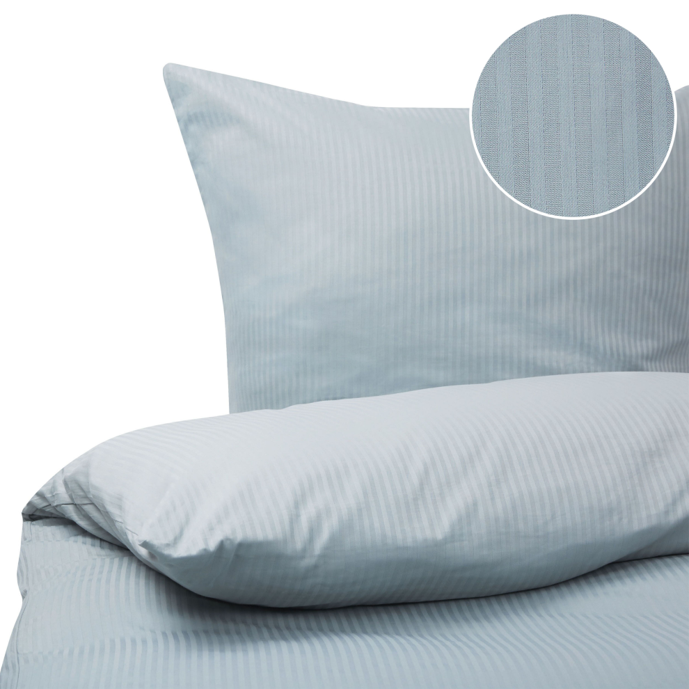 Duvet Cover Set AVONDALE Sateen Cotton 220 x 240 cm Grey