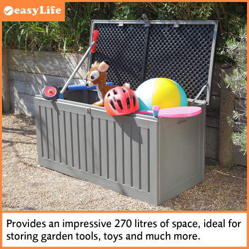 Easylife Outdoor Garden Storage Box, Waterproof Box, Outside Storage