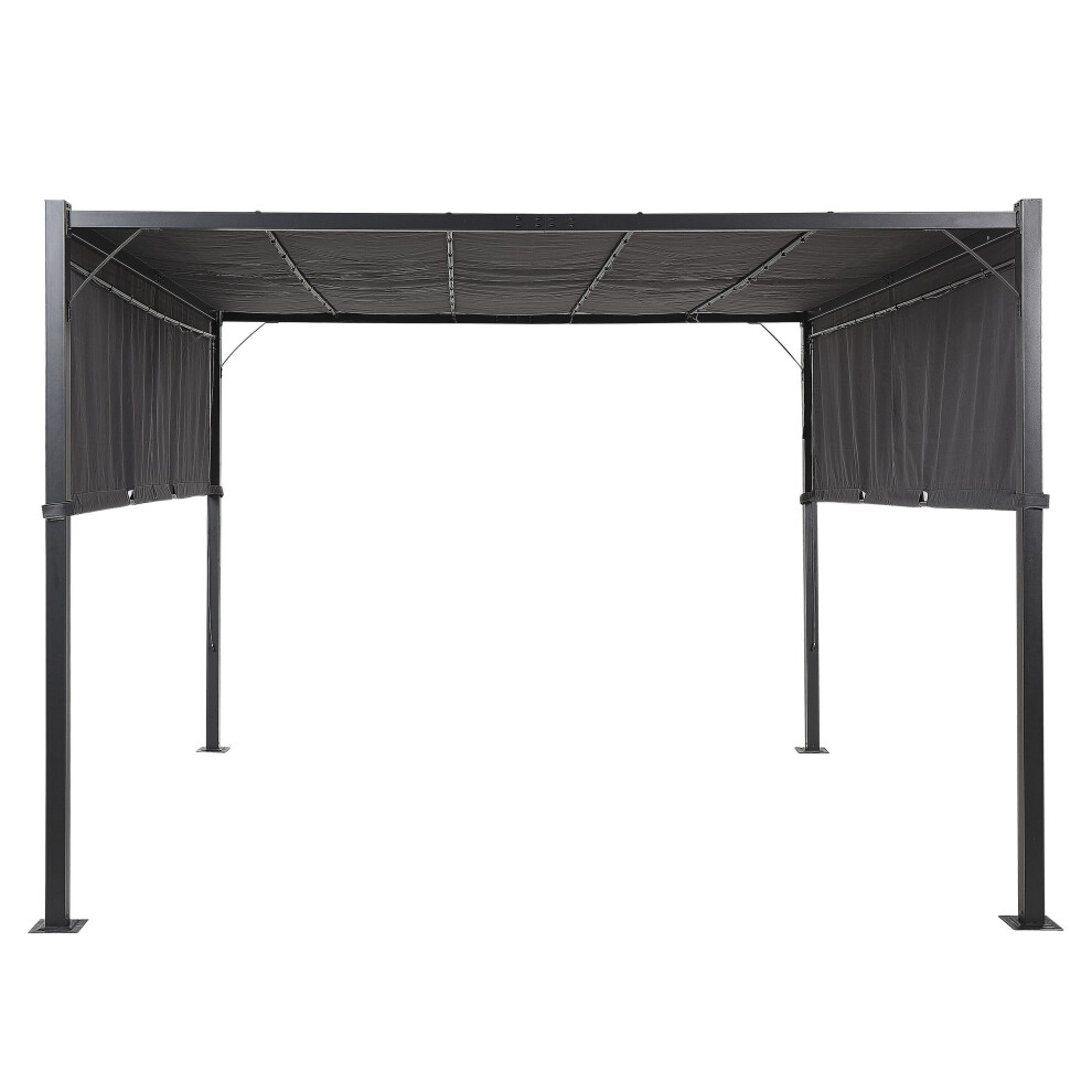 Gazebo LED PARGA Metal 310 cm 310 cm Dark Grey