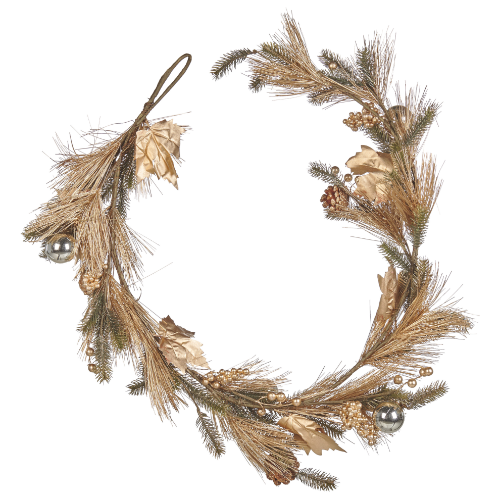 Christmas Garland 150 cm Green and Gold MURCJA
